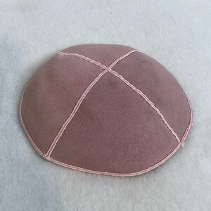 Pink Suede Kippah Kippot Yamaka Jewish Beanie- Head Cover 2004